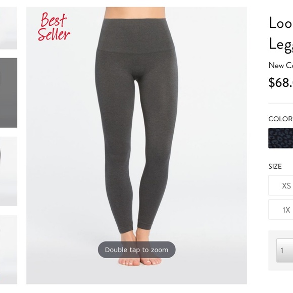 SPANX Pants - SPANX Look At Me Now Seamless Leggings in Charcoal